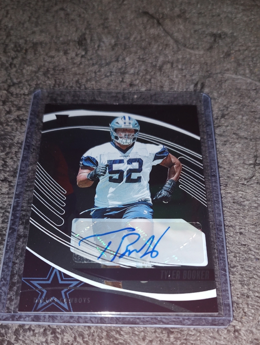 Tyler Booker Dallas Cowboys Autographed Rookie Card - Blue/White